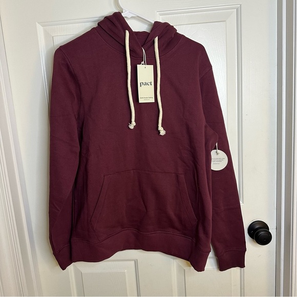 Pact Unisex Raisin Burgundy One For All Unisex Hoodie Size Small - Picture 1 of 6